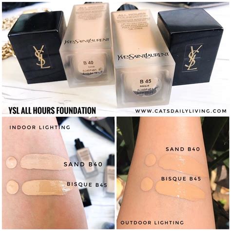 ysl all hour foundation swatches